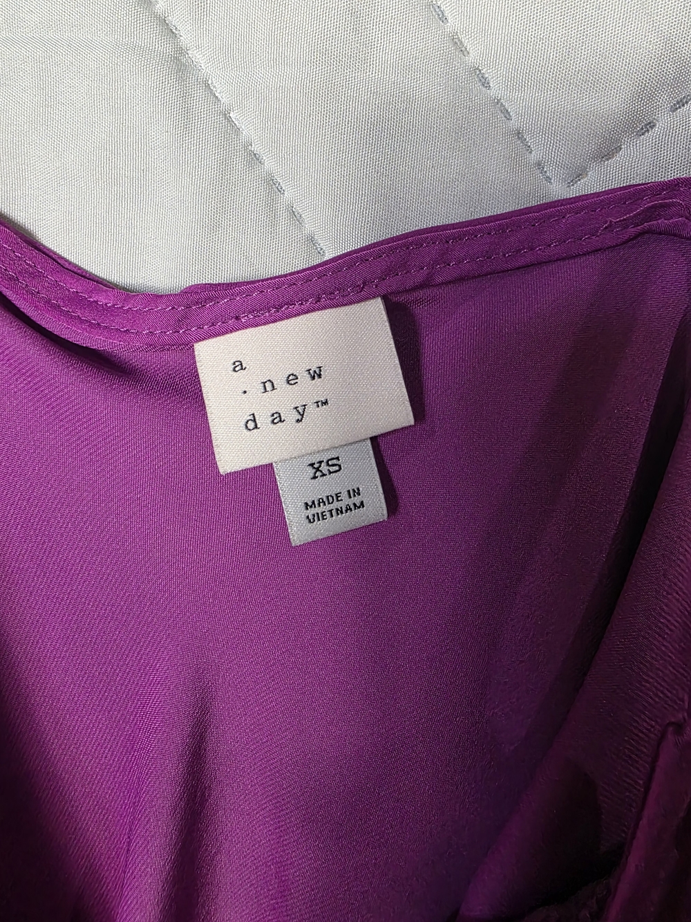 A New Day Purple Maxi Slip Spaguetti Strap Dress Sz XS Satin - Picture 3 of 9